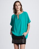 Diane von Furstenberg Elley Studded Leather Skirt - Lyst