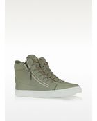 Giuseppe Zanotti Green Embossed Birel High Top Sneakers - Lyst