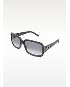 Gucci Womens Gg Logo Rectangle Sunglasses - Lyst