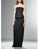 Patrizia Pepe Long Viscose Stretch Dress - Lyst