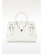 Ralph Lauren Collection Ricky Calf Leather Satchel Tote - Lyst
