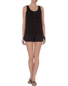 See By Chloé Short Dungaree - Lyst