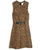 3.1 Phillip Lim Sleeveless Leopard Print Dress - Lyst