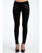 Bebe Zipper Legging - Lyst