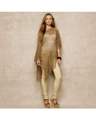 Ralph Lauren Blue Label Gloriana Suede Poncho - Lyst