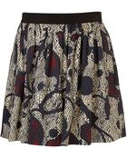 Topshop Full Floral Swoosh Skirt - Lyst