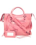 Balenciaga Velo Classic Leather Handbag - Lyst