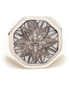 Duffy Sterling Silver Engraved Signet Ring - Lyst