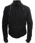 Gareth Pugh Front Bib Zip Jacket Black - Lyst