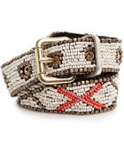 Mango Touch Beaded Cotton Belt - Lyst