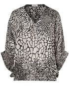 Steffen Schraut Black City Jungle Silk Top - Lyst