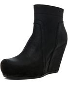 Rick Owens Wedge Bootie - Lyst