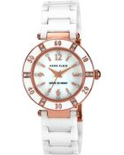 Anne Klein Womens White Ceramic Watch - Lyst