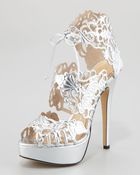 Charlotte Olympia Belinda Lace Bootie Sandal - Lyst