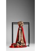 Burberry Haymarket Check Border Scarf - Lyst