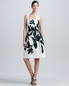 David Meister Sleeveless Sequined Floralprint Dress - Lyst