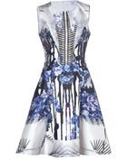 Prabal Gurung Bluemulti Printed Silkcotton Dress - Lyst