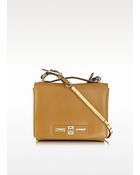 Valentino Brown Leather Shoulder Bag - Lyst
