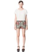 Zara Printed Bermudas - Lyst