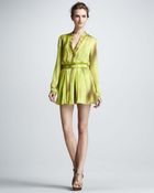 Robert Rodriguez Watermark Silk Flounce Dress - Lyst