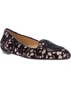 Valentino Floral Lace Slipper - Lyst