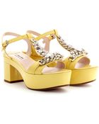 Miu Miu Patent Leather Platform Pumps - Lyst