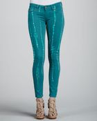 Paige Verdugo Skinny Batik Jeans Jade - Lyst