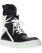 Rick Owens Bicolour Hi Top Sneaker - Lyst