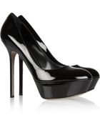 Sergio Rossi Patent Leather Platform Pumps - Lyst