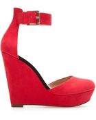 Zara Wedge Heel Vamp Shoe - Lyst