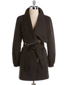 Kenneth Cole Asymmetric Trench Coat - Lyst