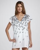 Oscar de la Renta Printed Voile Tunic Cover-up - Lyst