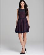 French Connection Dress Eyelets Embroidery - Lyst