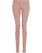 Balmain Skinny Leather Biker Trousers - Lyst