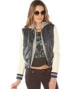 Obey The Varsity Lover Jacket in Navy Cream - Lyst