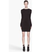 T By Alexander Wang Drape Back Long Sleeve Jersey Dress - Lyst