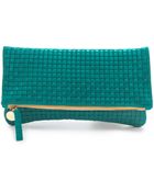 Clare Vivier Woven Fold Over Clutch - Lyst