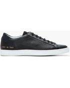 Common Projects Black Perforated Leather Summer Sneakers - Lyst