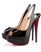 Christian Louboutin Lady Peep Sling - Lyst