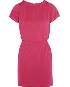 Clu Silk-Trimmed Jersey Mini Dress - Lyst
