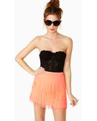 Nasty Gal Flash Fringe Skirt - Lyst