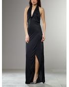 Patrizia Pepe Long Viscose Stretch Dress - Lyst