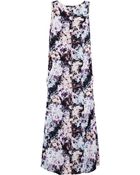 Theyskens' Theory Dlilac Printed Stretch-Silk Maxi Dress - Lyst
