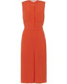 Victoria, Victoria Beckham Patch Pocket Crepe Dress - Lyst