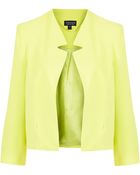 Topshop Crepe Notch Neck Jacket - Lyst