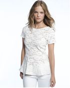 Velvet By Graham & Spencer Top Stretch Lace Peplum - Lyst