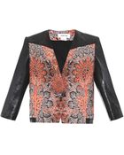 Helmut Lang Medallion-Jacquard Leather Jacket - Lyst
