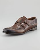 Prada Halfbrogue Double Monk Slipon - Lyst