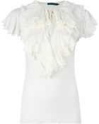 Ralph Lauren Blue Label Augustina Ruffle Top - Lyst