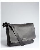 Robert Graham Black Leather Roth Messenger Bag - Lyst